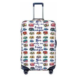 You Make Me Happy Wohnmobil-Anhänger-Reisegepäckabdeckung, robuster Koffer-Schutz, passend für 45,7 - 81,3 cm große Gepäckstücke, Größe M, Schwarz, Medium von Miniks