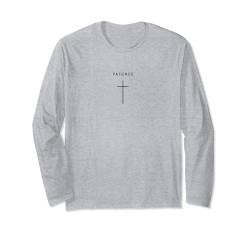 Geduldkreuz – minimalistischer christlicher Jesus Christus Langarmshirt von Minimalist Christian Apparel Jesus Merch Gifts