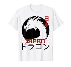 Coole japanische Kunst mit Mond und japanischer Schrift für Anime-Fan T-Shirt von Minimalistic Japanese Art for Men and Women