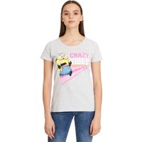 Minions No Idea Damen T-Shirt grau meliert von Minions