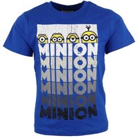 Minions Print-Shirt Die Minions Kinder Jungen kurzarm T-Shirt Gr. 110 bis 140, baumwolle, Blau oder Schwarz von Minions