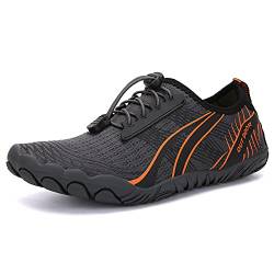 Minjet Wasserschuhe für Herren, Strand, Barfußschuhe, Damen, Schwimmen, Yoga, schnelltrocknend, Unisex, Surfen, Tauchen, Grau 9518, 47 1/3 EU von Minjet