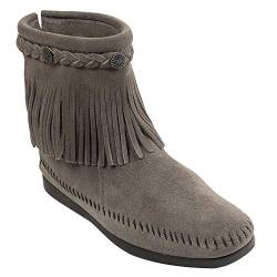 Minnetonka 291T Hi Top Back Zip Boot, Damen Stiefel, Grau (grey), EU 37, (US 6) von Minnetonka