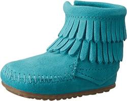 Minnetonka Baby-Mädchen DOUBLEFRINGEBOOTIE Lauflernschuhe, Türkis (Turquoise), 23 EU von Minnetonka