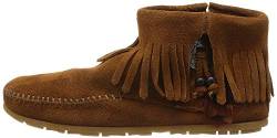 Minnetonka Concho/Feather Side Zip Boot 522 Damen Fashion Halbstiefel & Stiefeletten, Braun (Brown 2), 36 von Minnetonka