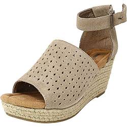 Minnetonka Damen Bell Riemchensandalen, Braun (Taupe) von Minnetonka