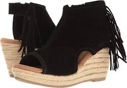 Minnetonka Damen Blaire Peeptoe Sandalen, Schwarz (Black), 37 EU von Minnetonka