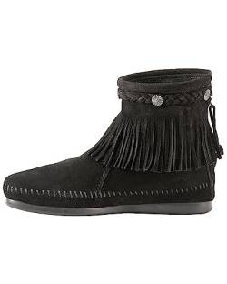 Minnetonka Damen High Top Back Zip Boots, schwarz, 40 EU von Minnetonka
