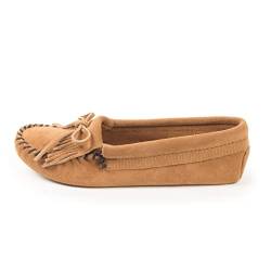 Minnetonka Damen Kilty Suede Moc 107T Mokassin, Beige (TaupeTaupe), 40 EU von Minnetonka