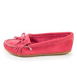 Minnetonka Damen Kilty Suede Moc Mokassin, Pink (Hot Pink), 42 EU von Minnetonka