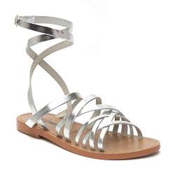 Minnetonka Damen TRESMEUR Riemchensandalen, Silber (Silver) von Minnetonka