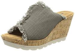 Minnetonka Damen York Peeptoe Sandalen, Grau (Grey) von Minnetonka