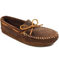 Minnetonka Herren Double Bottom Softsole Mokassin, Braun (Brown), 39.5 EU von Minnetonka