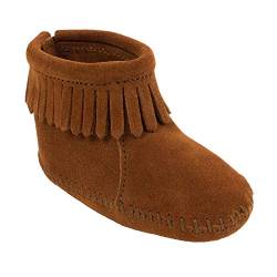 Minnetonka Jungen Baby Mädchen BACKFLAPBOOTIE Krabbel-& Hausschuhe, Braun (Brown), 20.5 EU von Minnetonka