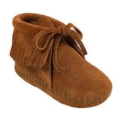 Minnetonka Unisex Baby Fringe Bootie Krabbelschuhe, Braun von Minnetonka