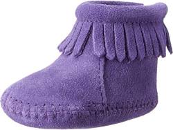 Minnetonka Velcro Back Flap Bootie, Baby Mädchen Krabbelschuhe, Violett (Purple / PRP), 20 EU von Minnetonka