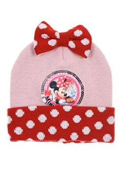 Minnie-Mouse Kinder Winter-Mütze mit Schleife für Mädchen, Größe:52 von Minnie-Mouse