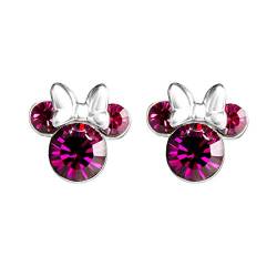 Minnie Mouse Ohrringe Silber Geburtsstein Rosa E905162ROCTL.PH von Minnie