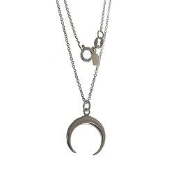 Minoplata Halskette mit Mond aus 925er Sterlingsilber, modisches Design, das jede Frau in ihrem Schmuckkästchen haben möchte, Silber von Minoplata