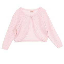 Minora Baby Bolero Mädchen Strickjacke - Für Erstausstattung Neugeborene - Newborn Cardigan Kinder Winter Kleidung, Puder-ajur_gemustert, 3-4 Jahre von Minora