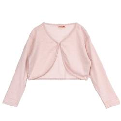 Minora Baby Bolero Mädchen Strickjacke - Für Erstausstattung Neugeborene - Newborn Cardigan Kinder Winter Kleidung, Puder-glatt, 2 Jahre von Minora