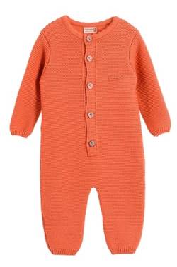 Minora Gestrickter Unisex Strampler für Baby Jungen und Mädchen, Overall für Neugeborene im Winter, 3-6 Monate, Orange von Minora