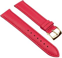 Eulit Fancy Fashion Uhrenarmband Rindsleder Band Rot 25477G, Stegbreite:16mm von Minott