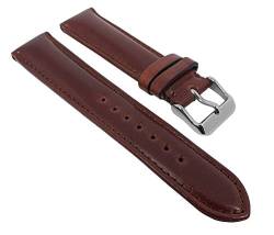 Graf Manufaktur Appaloosa Uhrenarmband Cordovan Leder Braun mit Naht 731.1.21-27267, Schließe:Silbern, Stegbreite:21mm von Minott