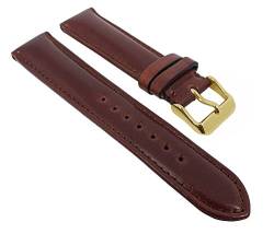 Graf Manufaktur Appaloosa Uhrenarmband Cordovan Leder Braun mit Naht 731.1.21-27267, Stegbreite:22mm, Schließe:Gelbgolden von Minott