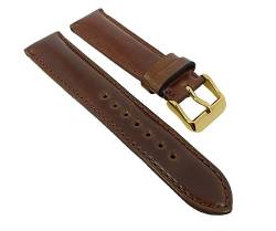 Graf Manufaktur Appaloosa Uhrenarmband Cordovan Leder Braun mit Naht 731.1.23-27268, Schließe:Gelbgolden, Stegbreite:21mm von Minott