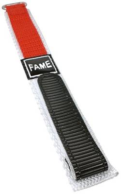 Minott Ersatzband Uhrenarmband Durchzugsband Klettband Fame-Series 16mm weiß-rot von Minott