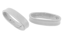 Minott Zwei Lederschlaufen Schlaufen für Leder-Uhrenarmbänder 28717, Farbe:Weiss, Anstoß:36 mm von Minott
