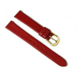 Uhrenarmband Dolly Kalbsleder Band Rot 21896G, Anstoß:12 mm von Minott