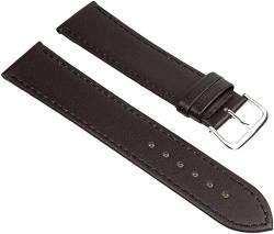 Uhrenarmband XL Leder Dunkelbraun mit Ton-in-Ton-Ziernaht 25612S, Stegbreite:14mm von Minott