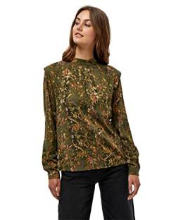 Minus ,Women's ,Lela Blouse, 9334 Dark olive flower print , 42 von Minus