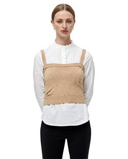 Minus ,Women's ,Mary knit top, 733 Light Leather brown melange ,M von Minus