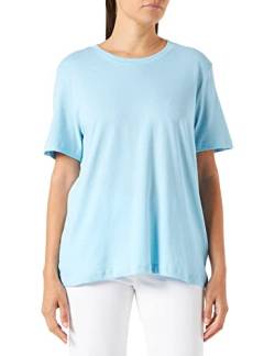 Minus Cathy GOTS Kurz Ärmel T-Shirt | Tshirt Damen In Blau | Frühling Bluse Damen | Größe L von Minus
