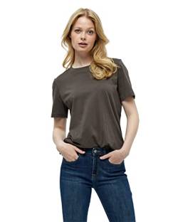 Minus Cathy GOTS Kurz Ärmel T-Shirt | Tshirt Damen In Braun | Frühling Bluse Damen | Größe S von Minus