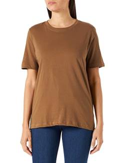 Minus Cathy GOTS Kurz Ärmel T-Shirt | Tshirt Damen In Braun | Frühling Bluse Damen | Größe Xl von Minus