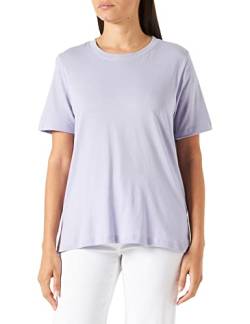 Minus Cathy GOTS Kurz Ärmel T-Shirt | Tshirt Damen In Violett | Frühling Bluse Damen | Größe L von Minus
