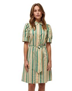 Minus Damen April Shirtdress Hemdkleid, 9382 Ivy Green Stripes, 36 von Minus