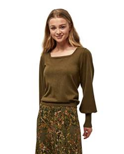 Minus Damen Isra knit pullover, Strickpullover, 471 Dark olive melange, M von Minus