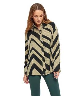 Minus Damen Jalia Langarmshirt Langärmeliges Hemd, 4112P Jungle Green Print, 40 von Minus