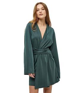 Minus Damen Katie, langärmelig Wickelkleid aus Modal mit Langen Ärmeln, 4112 Jungle Green, XL von Minus