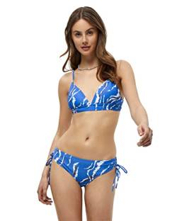 Minus Damen Sabira Top Bikini, 9428 Denim Blue Graphic Print, XXL EU von Minus