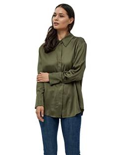 Minus Kamia Oversize Shirt Shirt Damen In Türkis Herbst Bluse Damen Elegant Größe 42 von Minus