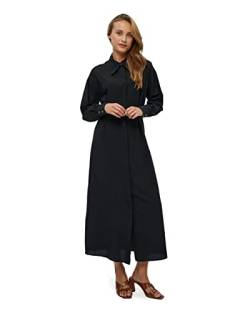 Minus Lamira Maxi Shirt Kleid Kleid Damen In Schwarz Herbst Kleid Damen Elegant Größe 46 von Minus