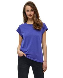 Minus Leti T-Shirt Damen Größe XL | Blaues Tshirt Damen | Basic Tshirt Damen Baumwolle Kurzarm Mit Rundem Halsausschnitt | Shirt Damen Elegant Mit Kurzen Ärmeln | Frühling Bluse Damen von Minus