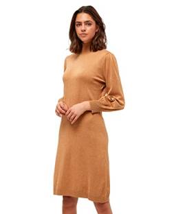 Minus Mersin Hocher Hals 3/4 Ärmel Kurz Strickkleid | Kleid Damen In Beige | Frühling Kleid Damen Elegant | Größe L von Minus