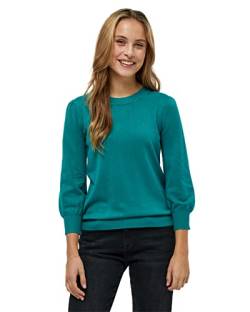 Minus Mersin Pullover Damen Mit Rundem Halsausschnitt Und 3/4 Ärmel Größe M | Pullover Grün Damen | Strickpullover Damen Elegant | Frühling Pulli Damen von Minus